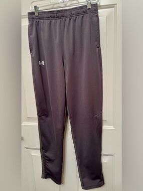 Under Armour Youth XL Gray Jogger Pants Athletic Zip Ankle